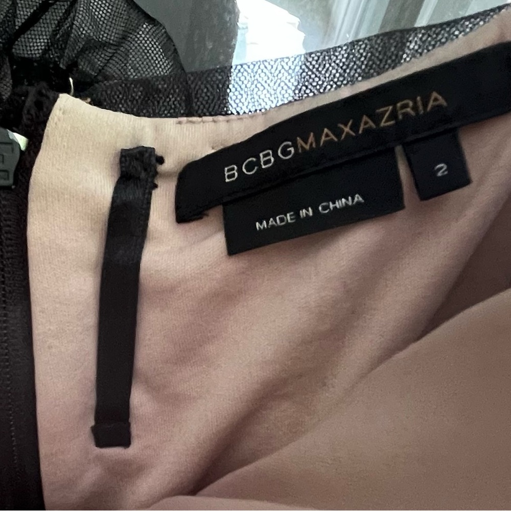 BCBGMaxAzria Black and Brown Strapless Gown - Picture 3 of 8